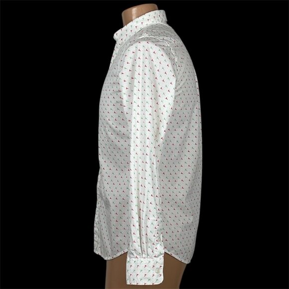 Denim & Flower Ricky Singh Button Down Shirt M Christmas Reindeer Print Holiday - Picture 5 of 7